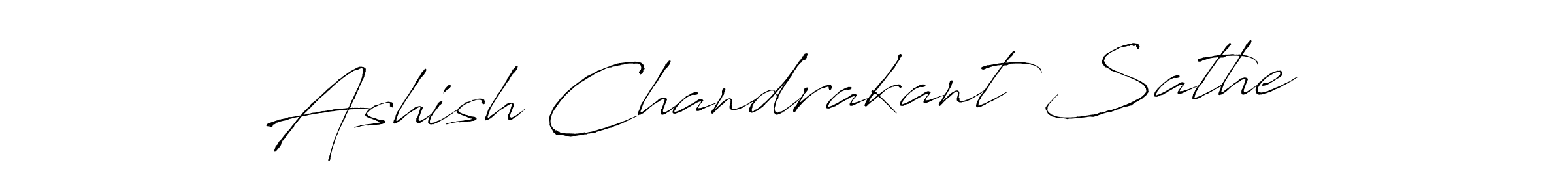 How to make Ashish Chandrakant Sathe name signature. Use Antro_Vectra style for creating short signs online. This is the latest handwritten sign. Ashish Chandrakant Sathe signature style 6 images and pictures png