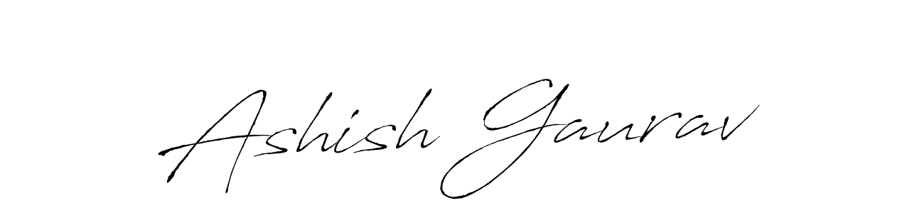 How to make Ashish Gaurav name signature. Use Antro_Vectra style for creating short signs online. This is the latest handwritten sign. Ashish Gaurav signature style 6 images and pictures png