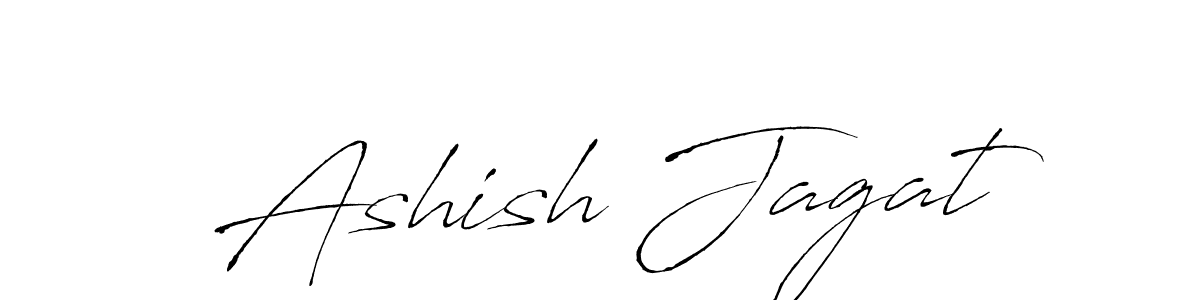 Make a beautiful signature design for name Ashish Jagat. With this signature (Antro_Vectra) style, you can create a handwritten signature for free. Ashish Jagat signature style 6 images and pictures png