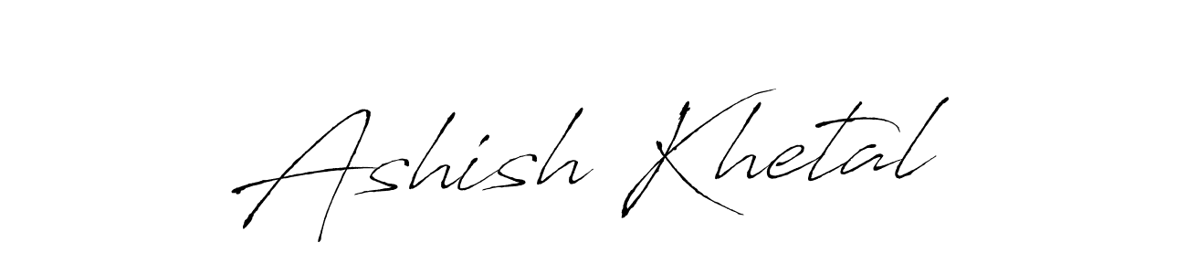 How to make Ashish Khetal name signature. Use Antro_Vectra style for creating short signs online. This is the latest handwritten sign. Ashish Khetal signature style 6 images and pictures png