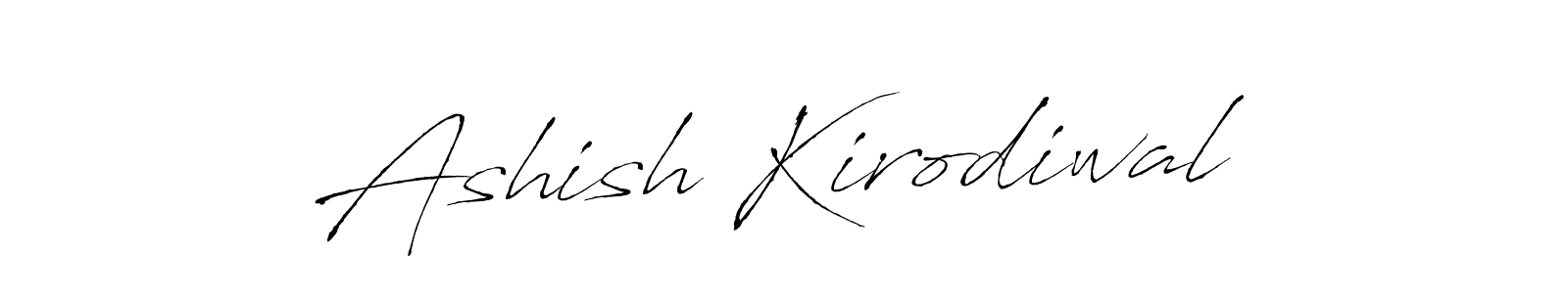 Make a beautiful signature design for name Ashish Kirodiwal. With this signature (Antro_Vectra) style, you can create a handwritten signature for free. Ashish Kirodiwal signature style 6 images and pictures png