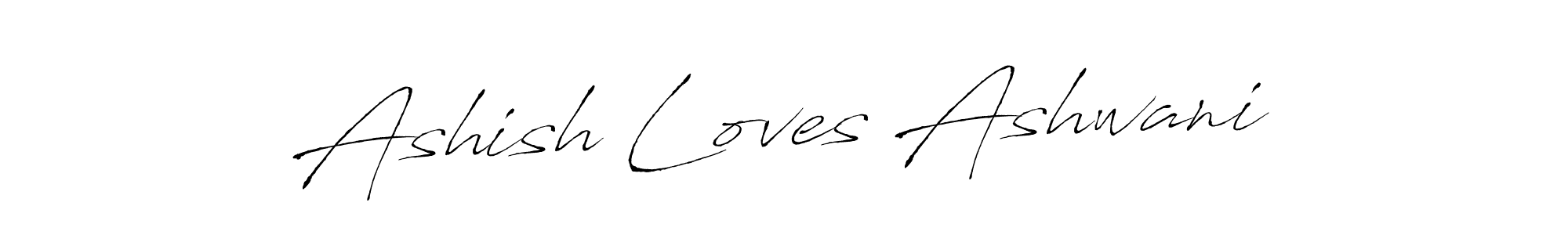 Ashish Loves Ashwani stylish signature style. Best Handwritten Sign (Antro_Vectra) for my name. Handwritten Signature Collection Ideas for my name Ashish Loves Ashwani. Ashish Loves Ashwani signature style 6 images and pictures png