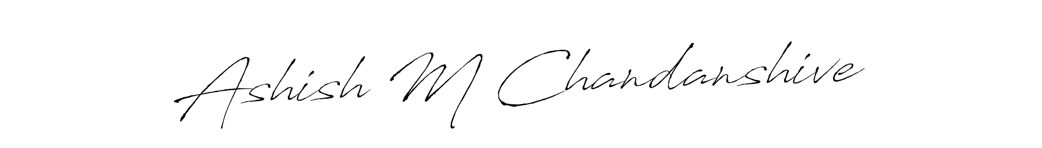 Make a beautiful signature design for name Ashish M Chandanshive. With this signature (Antro_Vectra) style, you can create a handwritten signature for free. Ashish M Chandanshive signature style 6 images and pictures png