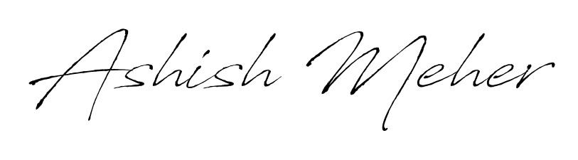 A timeless handwritten aesthetic for Ashish Meher. The Antro_Vectra font gives your signature a handcrafted feel with natural curves. Ashish Meher signature style 6 images and pictures png