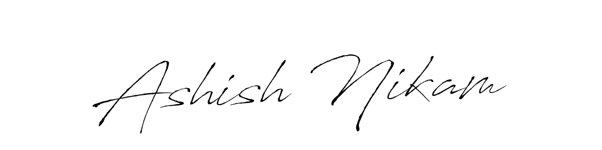 Also we have Ashish Nikam name is the best signature style. Create professional handwritten signature collection using Antro_Vectra autograph style. Ashish Nikam signature style 6 images and pictures png