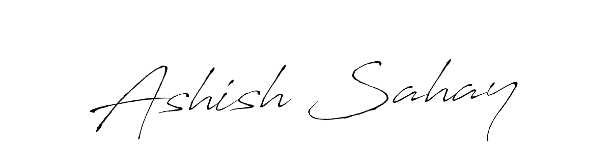 The best way (Antro_Vectra) to make a short signature is to pick only two or three words in your name. The name Ashish Sahay include a total of six letters. For converting this name. Ashish Sahay signature style 6 images and pictures png