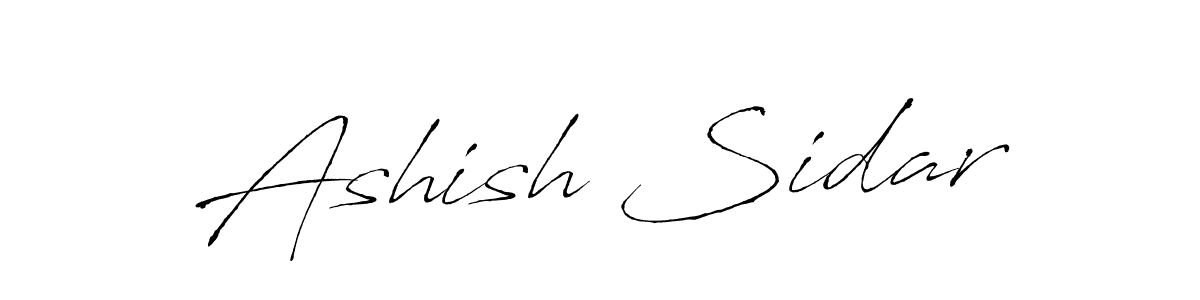 Also we have Ashish Sidar name is the best signature style. Create professional handwritten signature collection using Antro_Vectra autograph style. Ashish Sidar signature style 6 images and pictures png