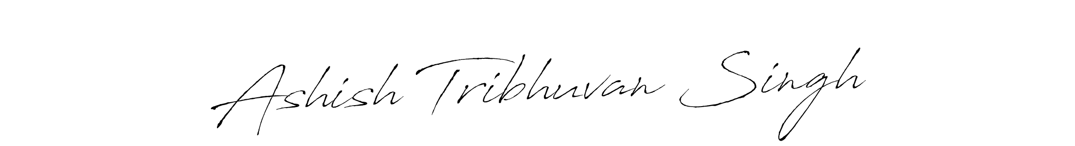 This is the best signature style for the Ashish Tribhuvan Singh name. Also you like these signature font (Antro_Vectra). Mix name signature. Ashish Tribhuvan Singh signature style 6 images and pictures png