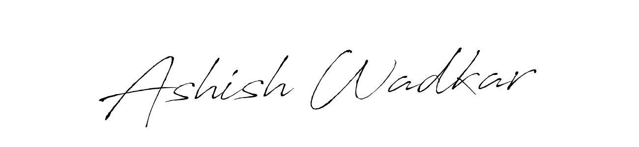 Ashish Wadkar stylish signature style. Best Handwritten Sign (Antro_Vectra) for my name. Handwritten Signature Collection Ideas for my name Ashish Wadkar. Ashish Wadkar signature style 6 images and pictures png