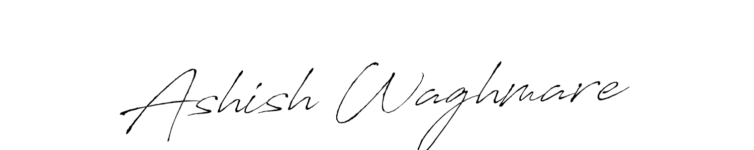 How to make Ashish Waghmare name signature. Use Antro_Vectra style for creating short signs online. This is the latest handwritten sign. Ashish Waghmare signature style 6 images and pictures png