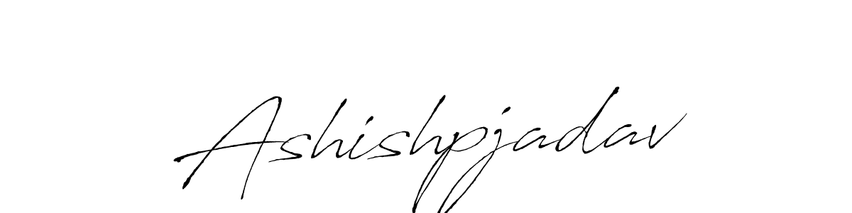 How to make Ashishpjadav name signature. Use Antro_Vectra style for creating short signs online. This is the latest handwritten sign. Ashishpjadav signature style 6 images and pictures png