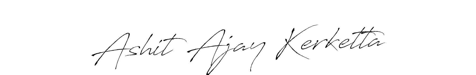 The best way (Antro_Vectra) to make a short signature is to pick only two or three words in your name. The name Ashit Ajay Kerketta include a total of six letters. For converting this name. Ashit Ajay Kerketta signature style 6 images and pictures png