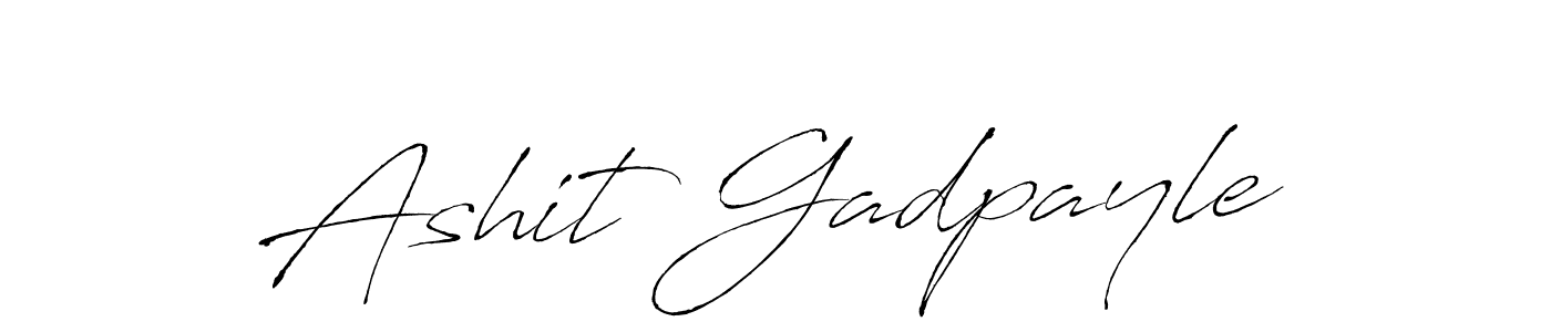 Design your own signature with our free online signature maker. With this signature software, you can create a handwritten (Antro_Vectra) signature for name Ashit Gadpayle. Ashit Gadpayle signature style 6 images and pictures png