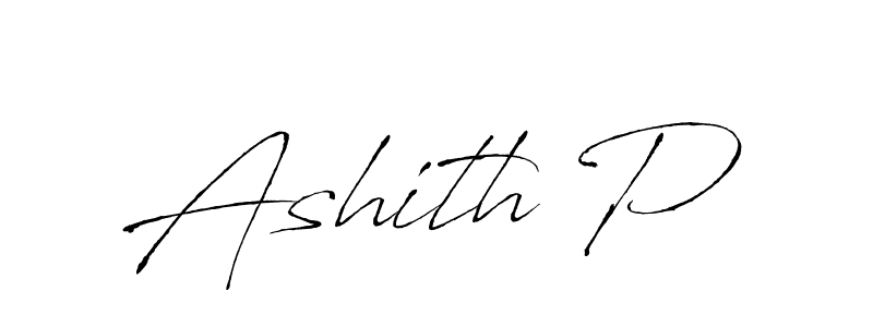 Design your own signature with our free online signature maker. With this signature software, you can create a handwritten (Antro_Vectra) signature for name Ashith P. Ashith P signature style 6 images and pictures png