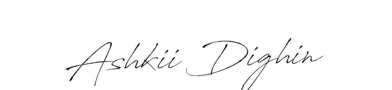 Design your own signature with our free online signature maker. With this signature software, you can create a handwritten (Antro_Vectra) signature for name Ashkii Dighin. Ashkii Dighin signature style 6 images and pictures png