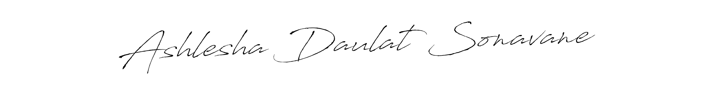 Also we have Ashlesha Daulat Sonavane name is the best signature style. Create professional handwritten signature collection using Antro_Vectra autograph style. Ashlesha Daulat Sonavane signature style 6 images and pictures png