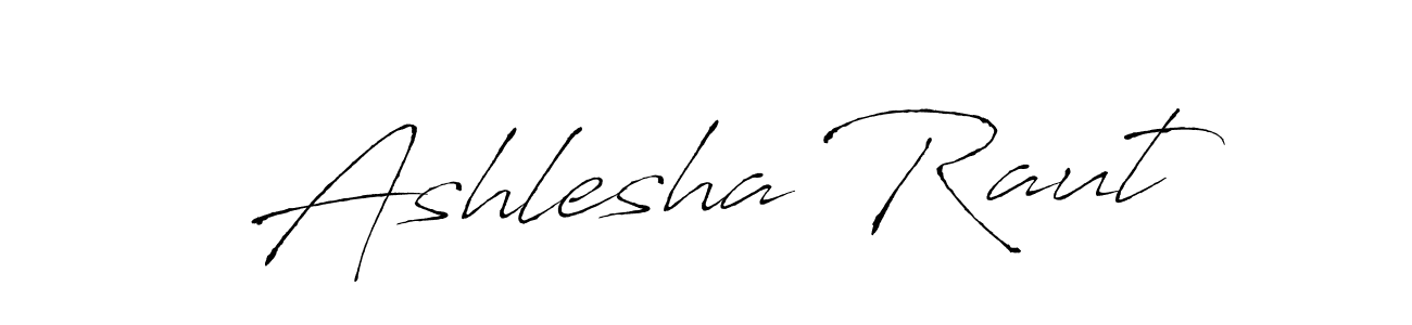 Make a beautiful signature design for name Ashlesha Raut. With this signature (Antro_Vectra) style, you can create a handwritten signature for free. Ashlesha Raut signature style 6 images and pictures png