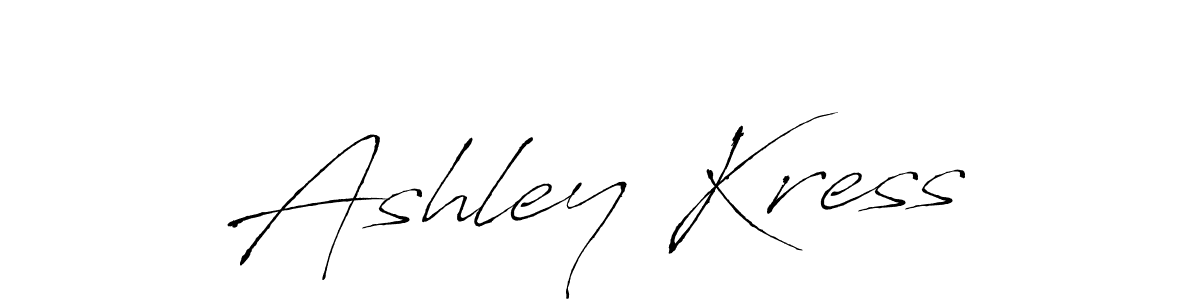 How to make Ashley Kress name signature. Use Antro_Vectra style for creating short signs online. This is the latest handwritten sign. Ashley Kress signature style 6 images and pictures png