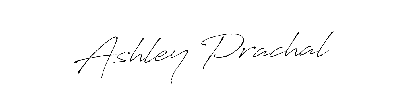 Ashley Prachal stylish signature style. Best Handwritten Sign (Antro_Vectra) for my name. Handwritten Signature Collection Ideas for my name Ashley Prachal. Ashley Prachal signature style 6 images and pictures png