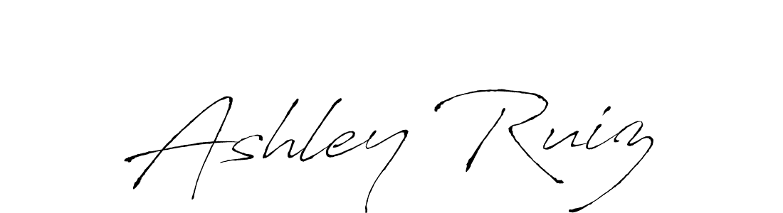 How to make Ashley Ruiz name signature. Use Antro_Vectra style for creating short signs online. This is the latest handwritten sign. Ashley Ruiz signature style 6 images and pictures png