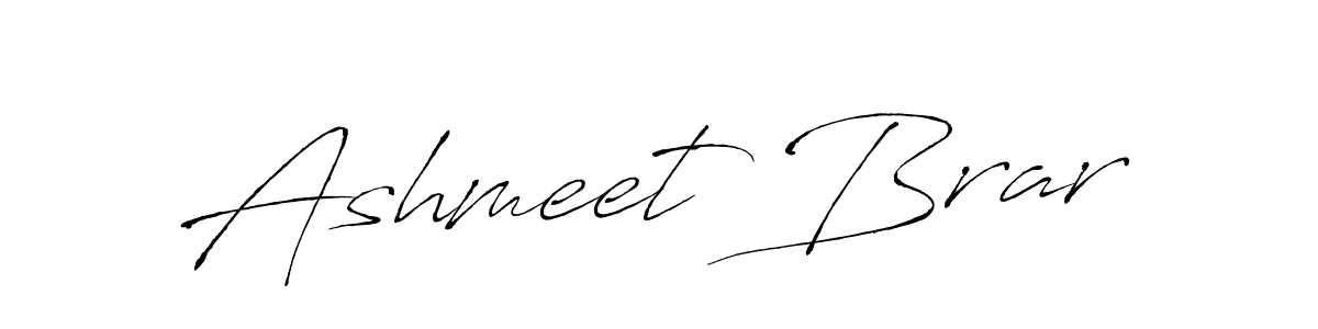 Make a beautiful signature design for name Ashmeet Brar. With this signature (Antro_Vectra) style, you can create a handwritten signature for free. Ashmeet Brar signature style 6 images and pictures png