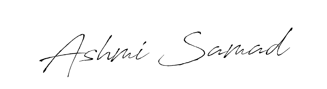 The best way (Antro_Vectra) to make a short signature is to pick only two or three words in your name. The name Ashmi Samad include a total of six letters. For converting this name. Ashmi Samad signature style 6 images and pictures png