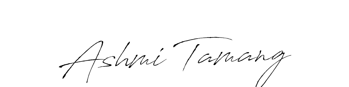 Make a beautiful signature design for name Ashmi Tamang. With this signature (Antro_Vectra) style, you can create a handwritten signature for free. Ashmi Tamang signature style 6 images and pictures png