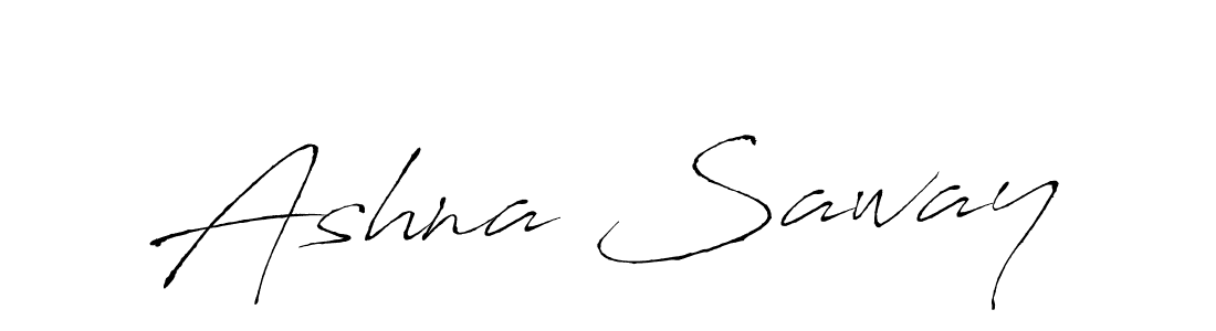 Make a beautiful signature design for name Ashna Saway. With this signature (Antro_Vectra) style, you can create a handwritten signature for free. Ashna Saway signature style 6 images and pictures png