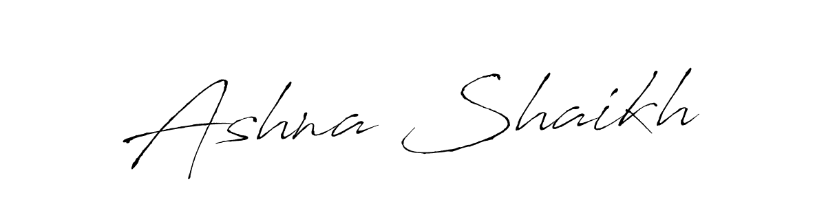 Create a beautiful signature design for name Ashna Shaikh. With this signature (Antro_Vectra) fonts, you can make a handwritten signature for free. Ashna Shaikh signature style 6 images and pictures png