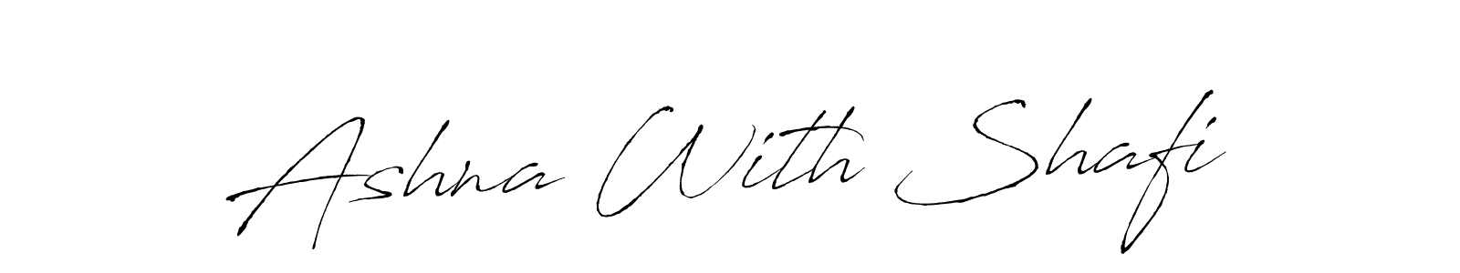 Similarly Antro_Vectra is the best handwritten signature design. Signature creator online .You can use it as an online autograph creator for name Ashna With Shafi. Ashna With Shafi signature style 6 images and pictures png