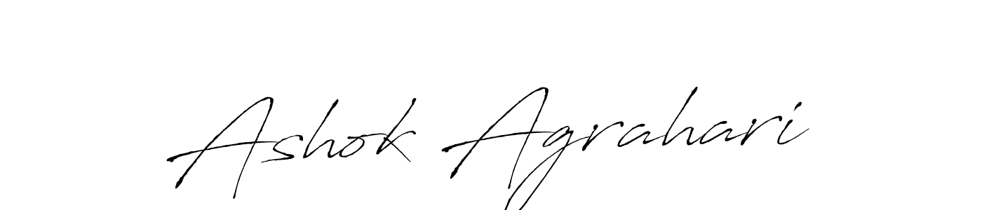 How to make Ashok Agrahari signature? Antro_Vectra is a professional autograph style. Create handwritten signature for Ashok Agrahari name. Ashok Agrahari signature style 6 images and pictures png