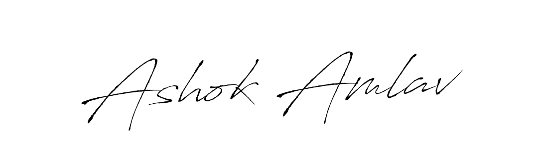 Make a beautiful signature design for name Ashok Amlav. With this signature (Antro_Vectra) style, you can create a handwritten signature for free. Ashok Amlav signature style 6 images and pictures png