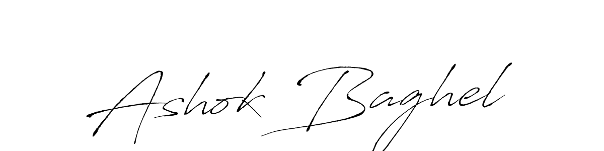 How to make Ashok Baghel name signature. Use Antro_Vectra style for creating short signs online. This is the latest handwritten sign. Ashok Baghel signature style 6 images and pictures png