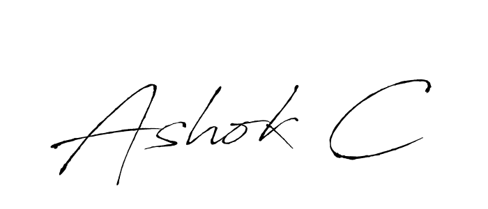 Ashok C stylish signature style. Best Handwritten Sign (Antro_Vectra) for my name. Handwritten Signature Collection Ideas for my name Ashok C. Ashok C signature style 6 images and pictures png