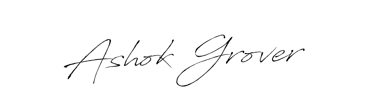 Antro_Vectra is a professional signature style that is perfect for those who want to add a touch of class to their signature. It is also a great choice for those who want to make their signature more unique. Get Ashok Grover name to fancy signature for free. Ashok Grover signature style 6 images and pictures png