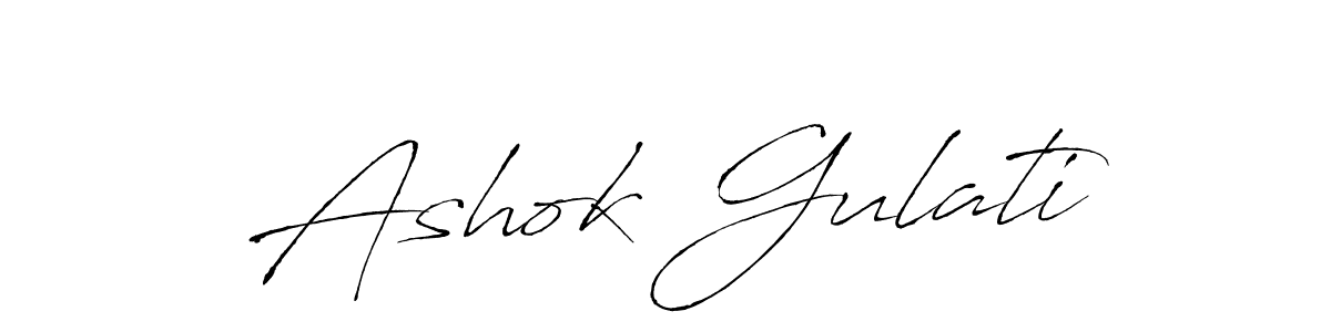 Antro_Vectra is a professional signature style that is perfect for those who want to add a touch of class to their signature. It is also a great choice for those who want to make their signature more unique. Get Ashok Gulati name to fancy signature for free. Ashok Gulati signature style 6 images and pictures png