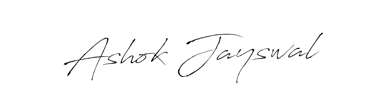 How to make Ashok Jayswal name signature. Use Antro_Vectra style for creating short signs online. This is the latest handwritten sign. Ashok Jayswal signature style 6 images and pictures png