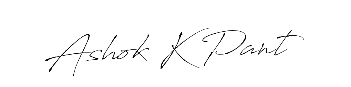 Design your own signature with our free online signature maker. With this signature software, you can create a handwritten (Antro_Vectra) signature for name Ashok K Pant. Ashok K Pant signature style 6 images and pictures png