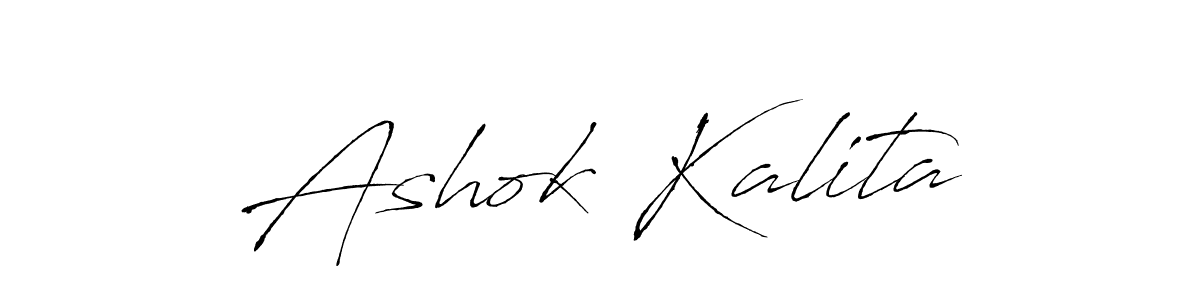 Make a beautiful signature design for name Ashok Kalita. With this signature (Antro_Vectra) style, you can create a handwritten signature for free. Ashok Kalita signature style 6 images and pictures png