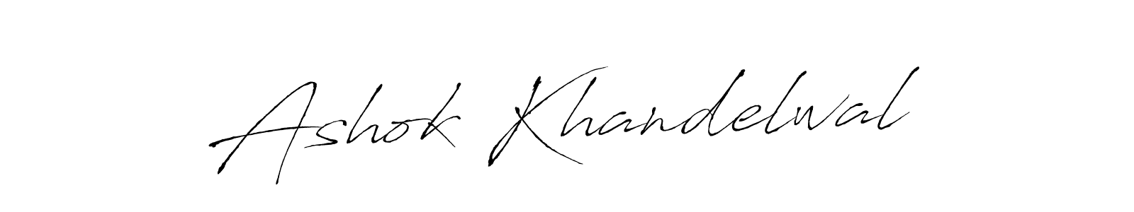 Create a beautiful signature design for name Ashok Khandelwal. With this signature (Antro_Vectra) fonts, you can make a handwritten signature for free. Ashok Khandelwal signature style 6 images and pictures png