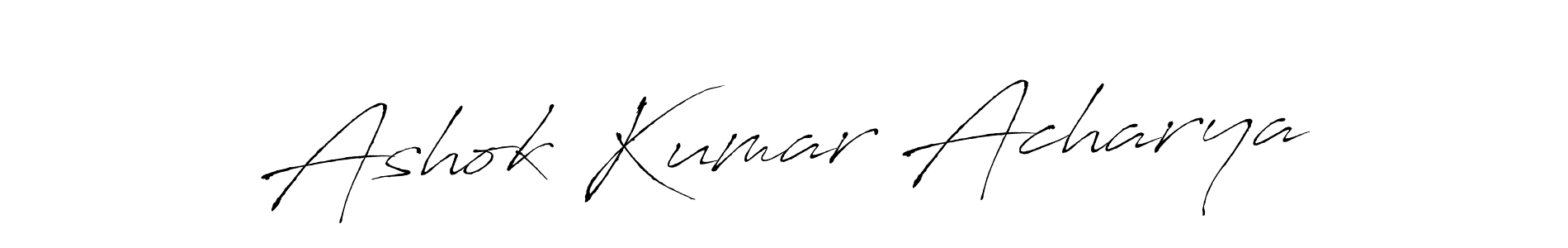 Make a short Ashok Kumar Acharya signature style. Manage your documents anywhere anytime using Antro_Vectra. Create and add eSignatures, submit forms, share and send files easily. Ashok Kumar Acharya signature style 6 images and pictures png