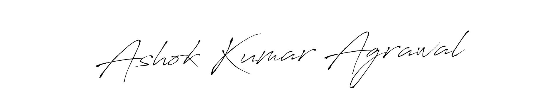 How to make Ashok Kumar Agrawal name signature. Use Antro_Vectra style for creating short signs online. This is the latest handwritten sign. Ashok Kumar Agrawal signature style 6 images and pictures png
