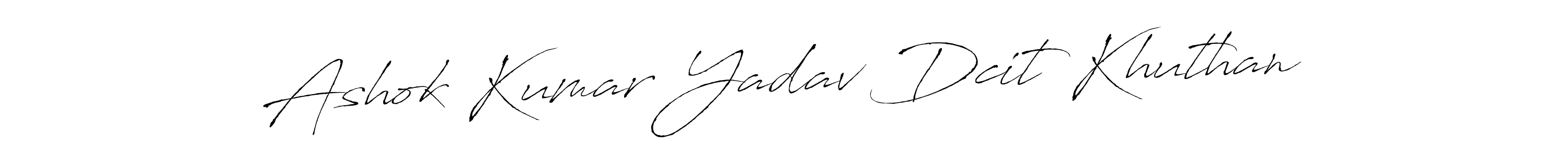 How to make Ashok Kumar Yadav Dcit Khuthan name signature. Use Antro_Vectra style for creating short signs online. This is the latest handwritten sign. Ashok Kumar Yadav Dcit Khuthan signature style 6 images and pictures png