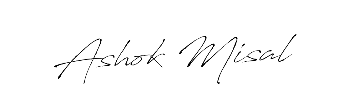 Make a beautiful signature design for name Ashok Misal. With this signature (Antro_Vectra) style, you can create a handwritten signature for free. Ashok Misal signature style 6 images and pictures png