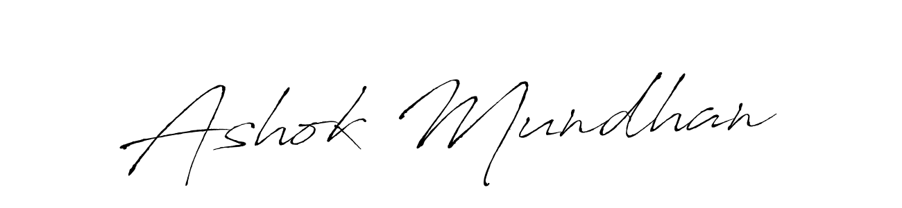 Create a beautiful signature design for name Ashok Mundhan. With this signature (Antro_Vectra) fonts, you can make a handwritten signature for free. Ashok Mundhan signature style 6 images and pictures png