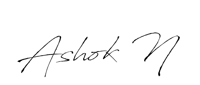 Create a beautiful signature design for name Ashok N. With this signature (Antro_Vectra) fonts, you can make a handwritten signature for free. Ashok N signature style 6 images and pictures png