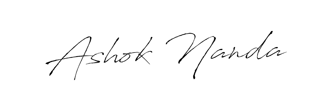 Similarly Antro_Vectra is the best handwritten signature design. Signature creator online .You can use it as an online autograph creator for name Ashok Nanda. Ashok Nanda signature style 6 images and pictures png