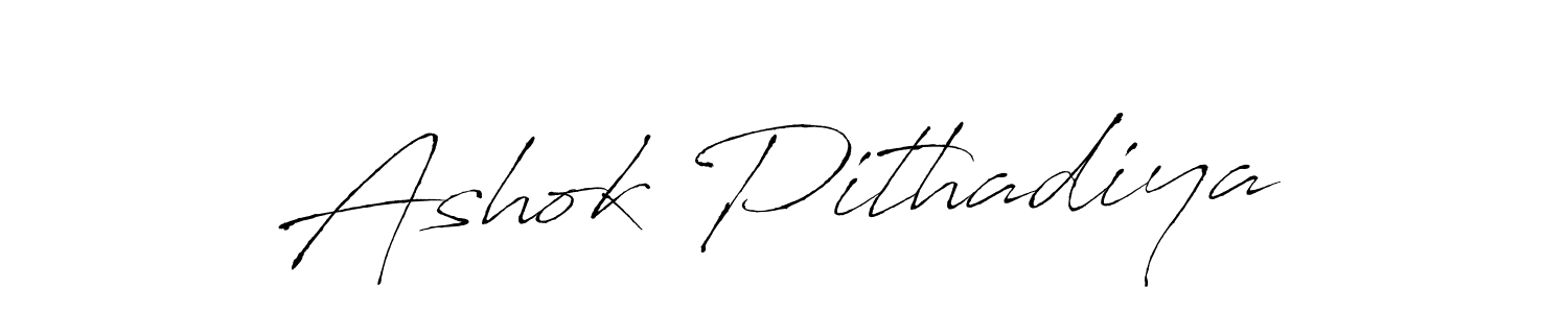 Design your own signature with our free online signature maker. With this signature software, you can create a handwritten (Antro_Vectra) signature for name Ashok Pithadiya. Ashok Pithadiya signature style 6 images and pictures png