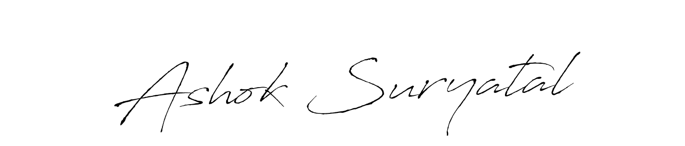 Create a beautiful signature design for name Ashok Suryatal. With this signature (Antro_Vectra) fonts, you can make a handwritten signature for free. Ashok Suryatal signature style 6 images and pictures png