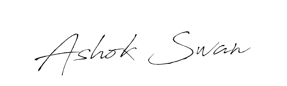 How to make Ashok Swan signature? Antro_Vectra is a professional autograph style. Create handwritten signature for Ashok Swan name. Ashok Swan signature style 6 images and pictures png